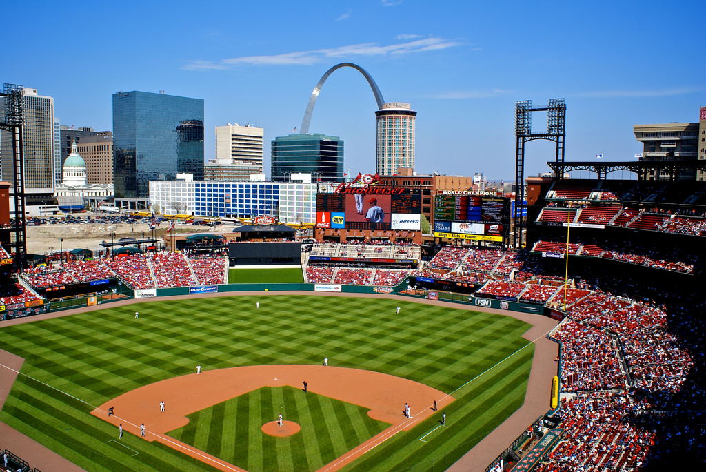 St Louis Cardinals Former Busch Stadium Beach Towel