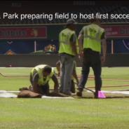 Comerica Park Preparing Field to Host First Soccer Game