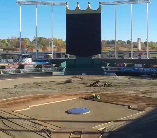 Watch Bush Turf’s Renovation of Kauffman Stadium in 30 Seconds